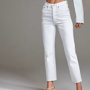 DENIM FORUM - ARLO HIGH RISE STRAIGHT 28L - WHITE